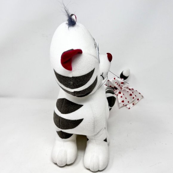 Sugarloaf‎ Gray White Cross Eyed Cat Nylon Wiskers Bow on Tail 12.5" Sugar Loaf - Picture 3 of 10